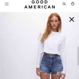 NWT Good American Good 90s denim shorts - size 30/10